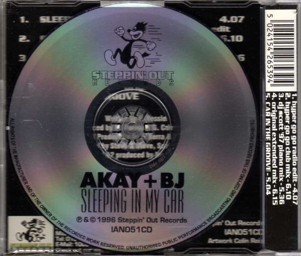 A Kay BJ - Sleeping In My Car '97 | Steppin' Out Records (IAN051CD) - 3