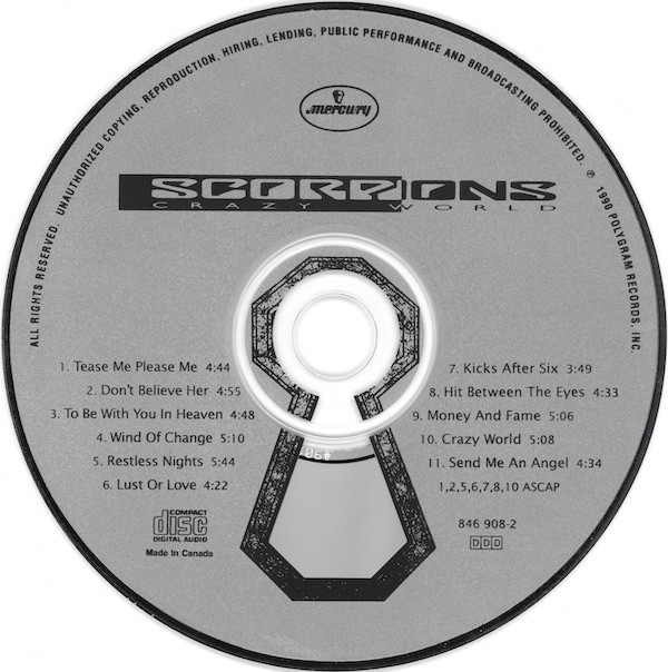 Scorpions - Crazy World | Mercury (846 908-2) - 2