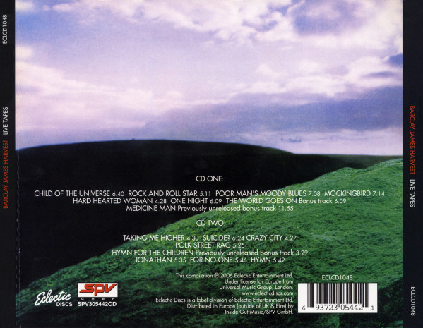 Barclay James Harvest - Live Tapes | Eclectic Discs (ECLCD1048) - 2