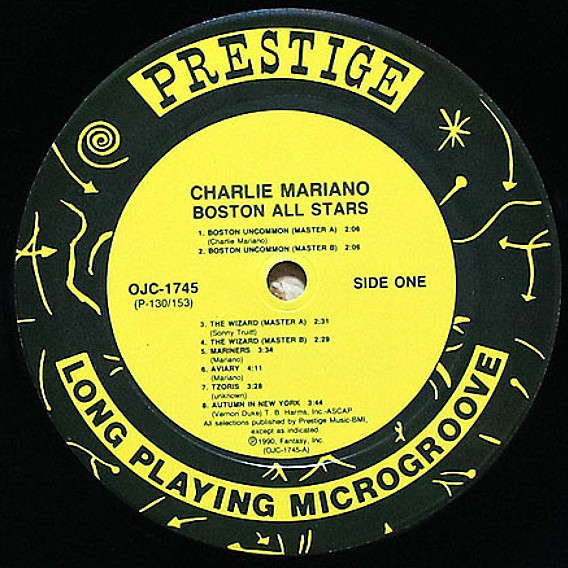 Charlie Mariano - Boston All Stars | Original Jazz Classics (OJC-1745) - 4