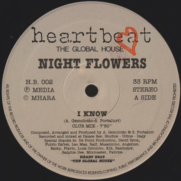 Night Flowers - I Know | Heartbeat (H.B. 002) - main Night Flowers - I Know | Heartbeat (H.B. 002) - main
