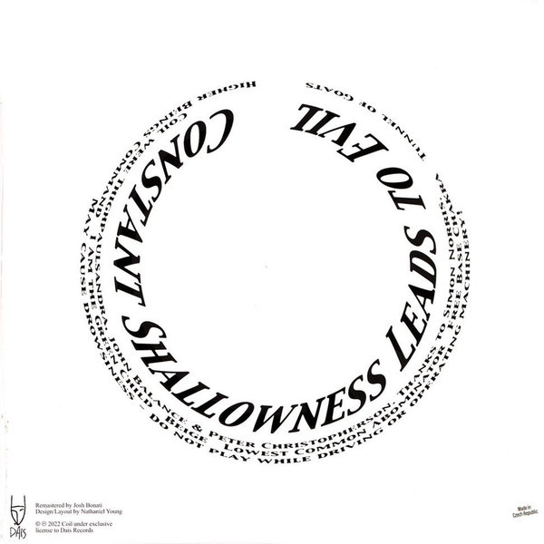 Coil - Constant Shallowness Leads To Evil 2LP | Dais Records (DAIS186) - 2
