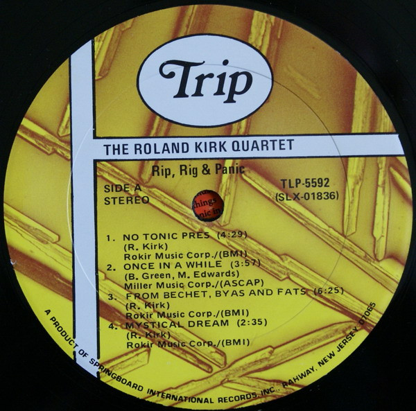 The Roland Kirk Quartet - Rip, Rig & Panic | Trip (TLP-5592) - 3
