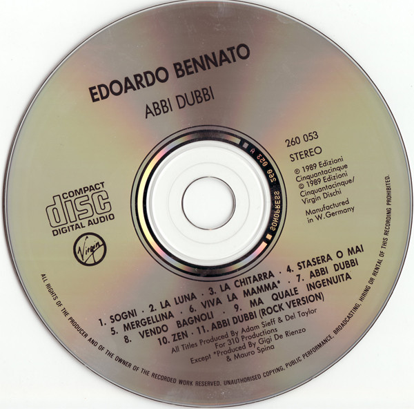 Edoardo Bennato - Abbi Dubbi | Virgin (260 053) - 3