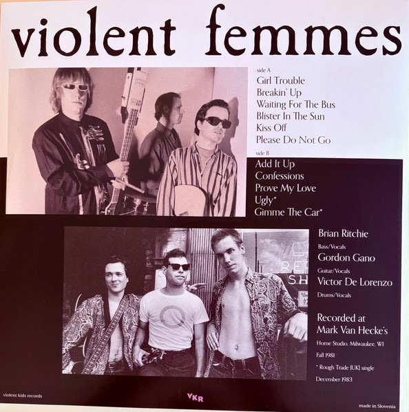 Violent Femmes - 1981 Studio Demo LP | Violent Kids Records (VKR1981) - 2 Violent Femmes - 1981 Studio Demo LP | Violent Kids Records (VKR1981) - 2
