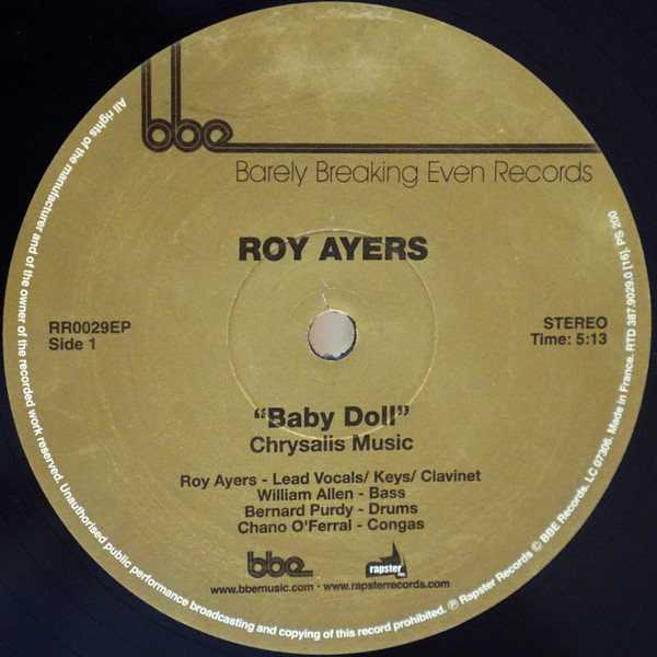 Roy Ayers - Baby Doll | Rapster Records (RR0029 EP) - 2