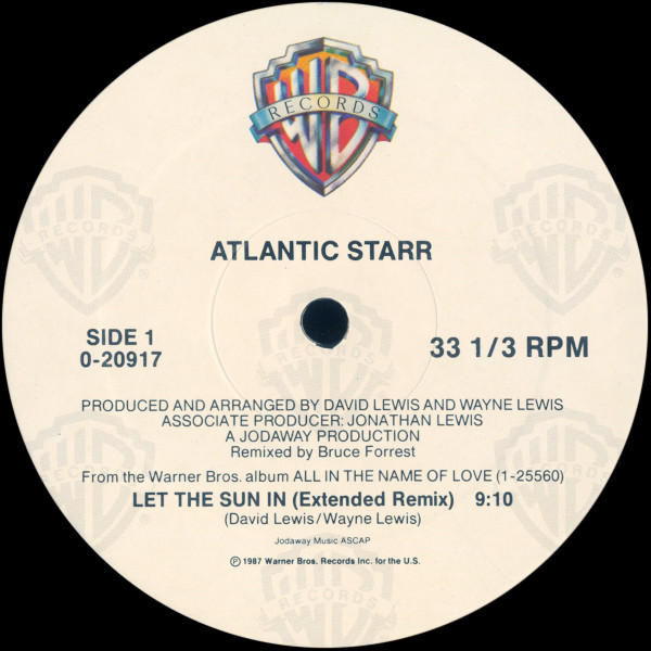 Atlantic Starr - Let The Sun In | Warner Bros. Records (0-20917) - main