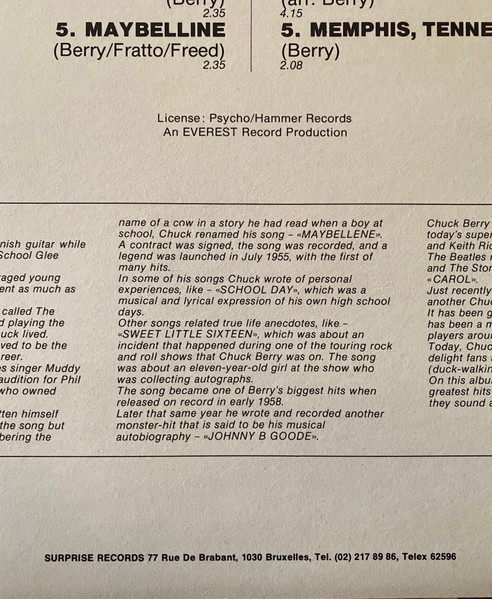 Chuck Berry - Greatest Hits | Surprise (JTU AL 39) - 4
