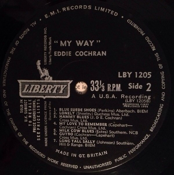Eddie Cochran - My Way | Liberty (LBY 1205) - 4 Eddie Cochran - My Way | Liberty (LBY 1205) - 4