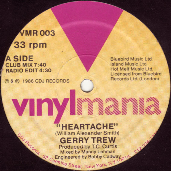 Gerry Trew - Heartache | Vinylmania (VMR 003)