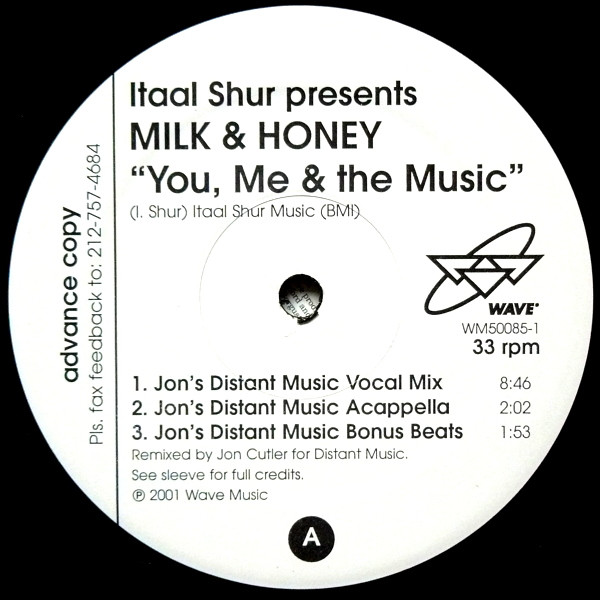 Itaal Shur Presents Milk & Honey - You, Me & The Music | Wave Music (WM50085-1)