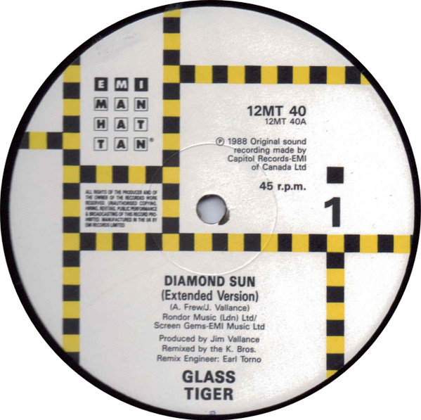 Glass Tiger - Diamond Sun | EMI-Manhattan Records (12MT 40)