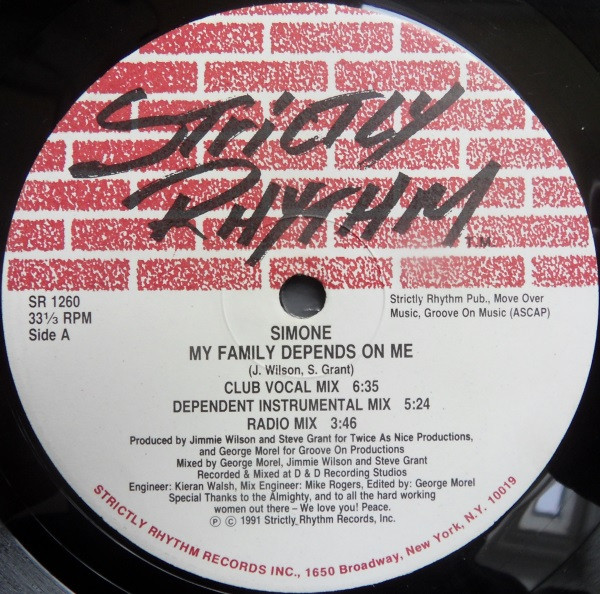 Simone - My Family Depends On Me | Strictly Rhythm (SR 1260)