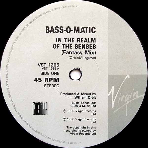 Bass-O-Matic - In The Realm Of The Senses | Virgin (VST 1265) - 3