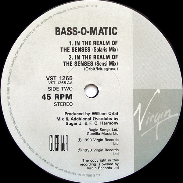 Bass-O-Matic - In The Realm Of The Senses | Virgin (VST 1265) - 4
