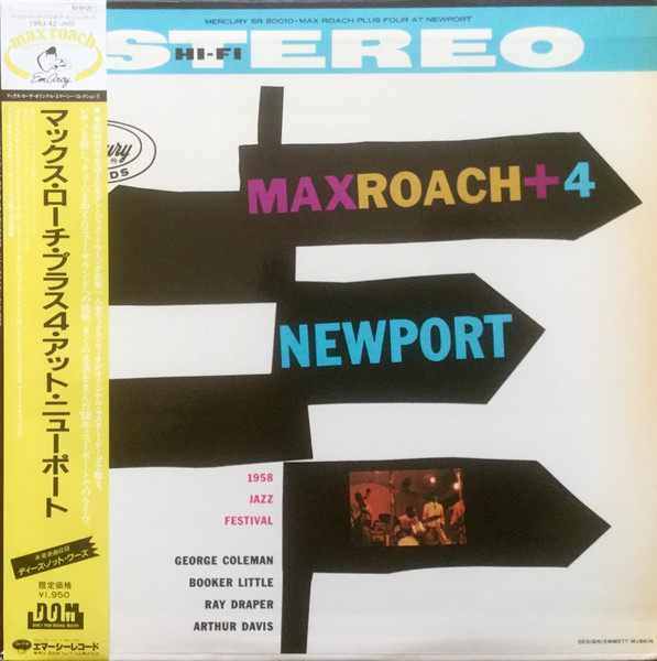 Max Roach Quintet - Max Roach + Four At Newport | Mercury (195J-42) - main