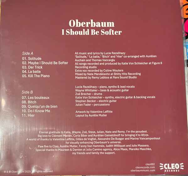 Oberbaum - I Should Be Softer | Cleo Records (CLEO002) - 2