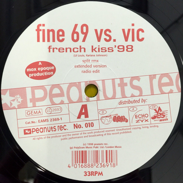 Fine 69 Vs. Vic - French Kiss '98 | Peanuts Records (EAMS 2369-1)