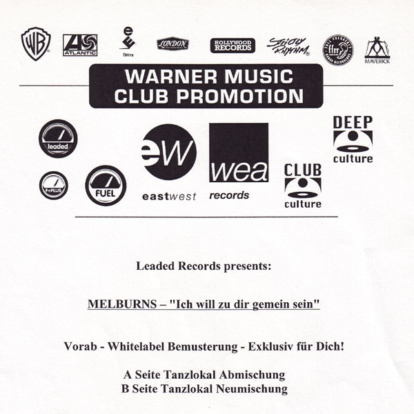 Melburns - Ich Will Zu Dir Gemein Sein | Leaded (none) - main