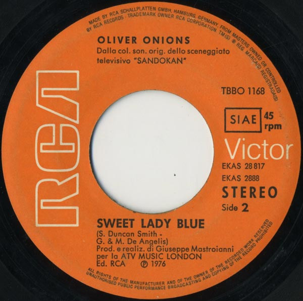 Oliver Onions - Sandokan | RCA Victor (TBBO 1168) - 3 Oliver Onions - Sandokan | RCA Victor (TBBO 1168) - 3