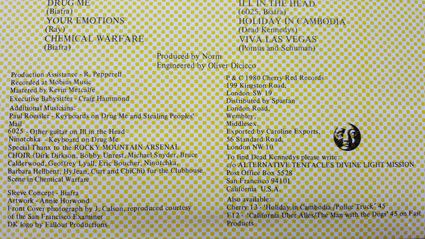 Dead Kennedys - Fresh Fruit For Rotting Vegetables | Cherry Red (B RED 10) - 7