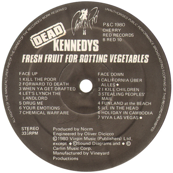 Dead Kennedys - Fresh Fruit For Rotting Vegetables | Cherry Red (B RED 10) - 3