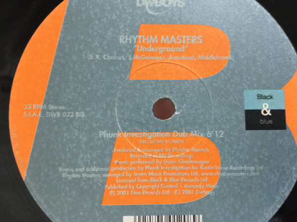 Rhythm Masters - Underground | DWBoys (DWB 032 BIS) - 2