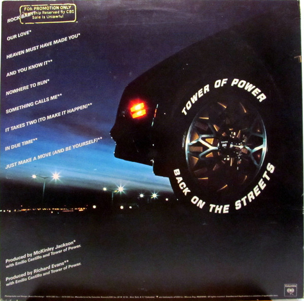Tower Of Power - Back On The Streets | Columbia (JC 35784) - 2
