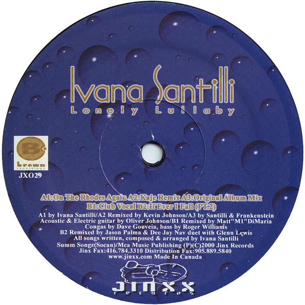 Ivana Santilli - Lonely Lullaby | Jinxx Records (JX029) - main