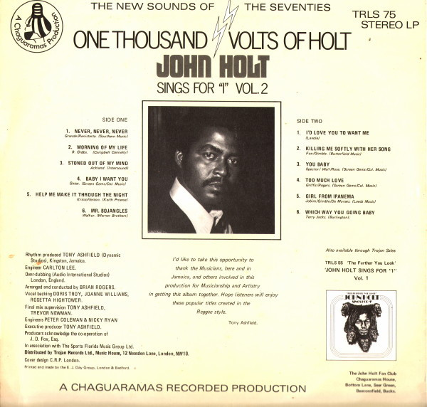 John Holt - One Thousand Volts Of Holt | Trojan Records (TRLS 75) - 2 John Holt - One Thousand Volts Of Holt | Trojan Records (TRLS 75) - 2