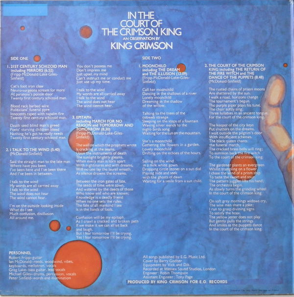 King Crimson - In The Court Of The Crimson King (An Observation By King Crimson) | Island Records (6396 023) - 2