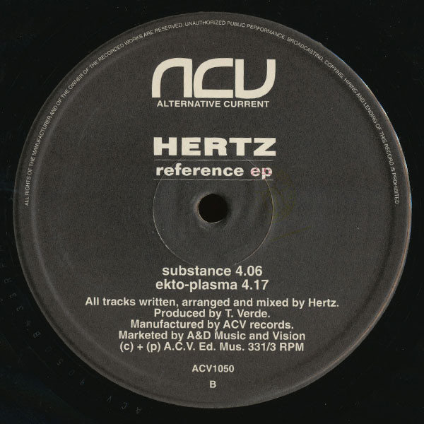 Hertz - Reference EP | ACV (ACV 1050) - 2