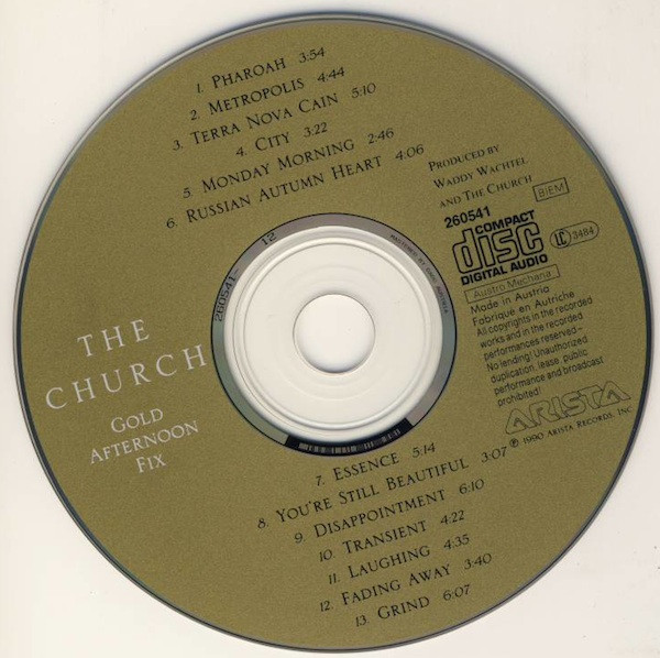 The Church - Gold Afternoon Fix | Arista (260 541) - 3