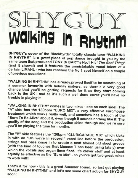 Shy Guy - Walking In Rhythm | A.J.S (AJS 113) - 3