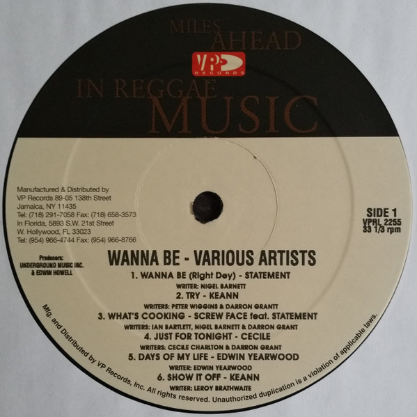 Various - Wanna Be | VP Records (VPRL 2255) - 3