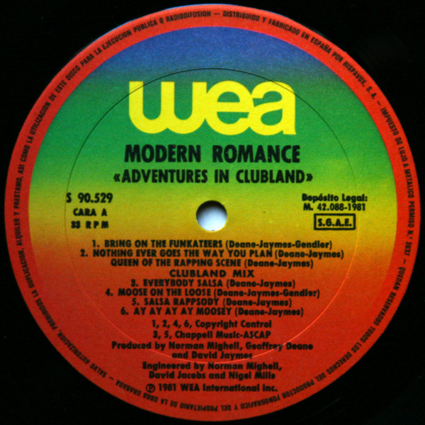 Modern Romance - Adventures In Clubland | WEA (S 90.529) - 3