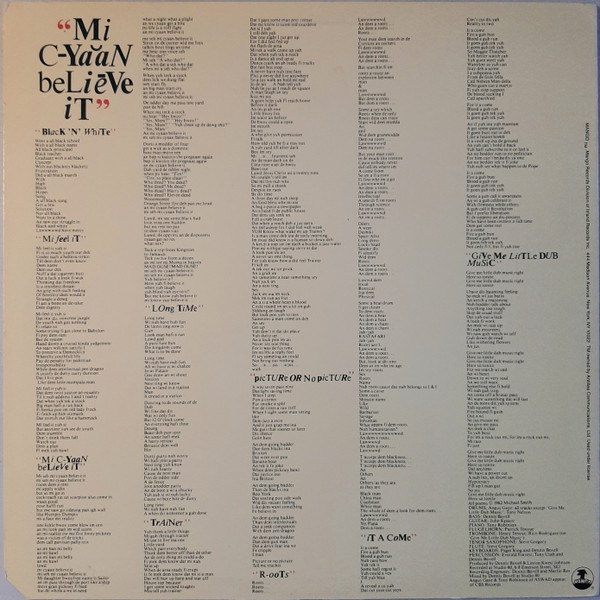 Michael Smith - Mi Cyaan Believe It | Mango (MLPS 9717) - 2