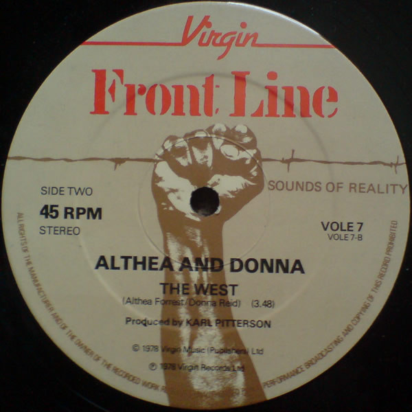 Althea & Donna - Going To Negril | Front Line (VOLE 7) - 2
