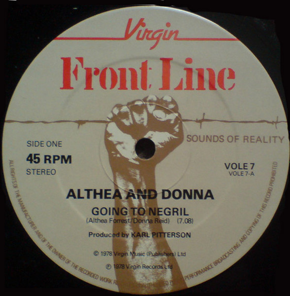 Althea & Donna - Going To Negril | Front Line (VOLE 7)