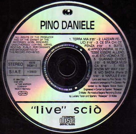 Pino Daniele - Sciò | CGD (4509 98381-2) - 4 Pino Daniele - Sciò | CGD (4509 98381-2) - 4