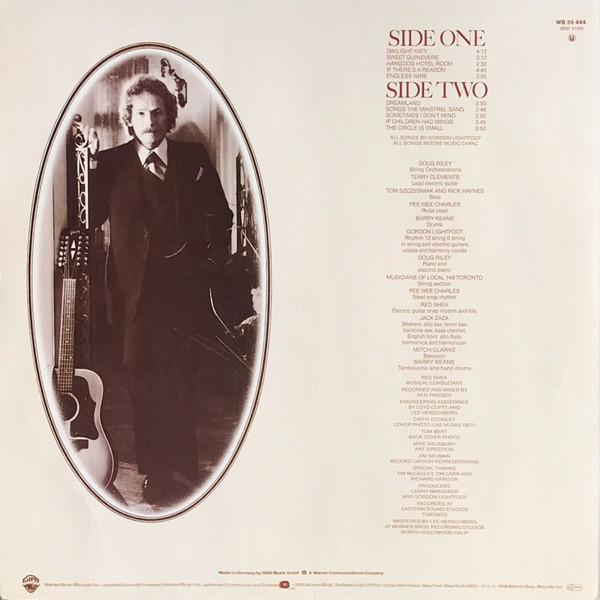 Gordon Lightfoot - Endless Wire | Warner Bros. Records (WB 56 444) - 2