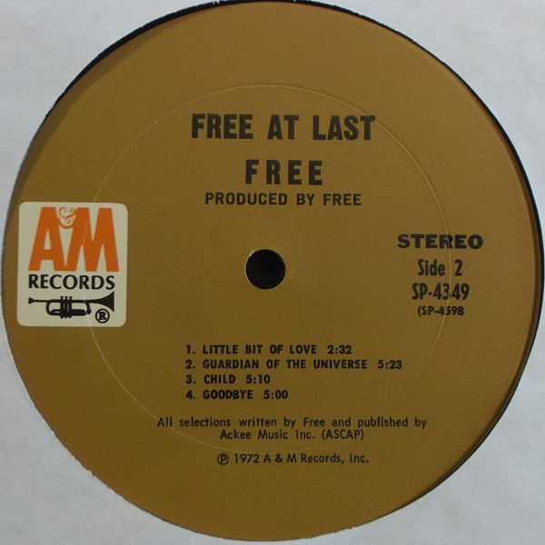 Free - Free At Last | A&M Records (SP-4349) - 4