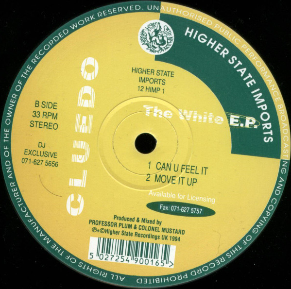 Cluedo - The White E.P. | Higher State Imports (12 HIMP 1) - 2