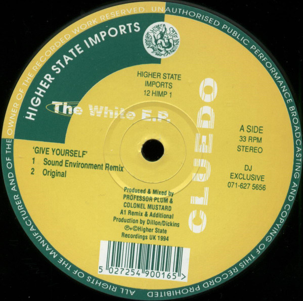 Cluedo - The White E.P. | Higher State Imports (12 HIMP 1) - main