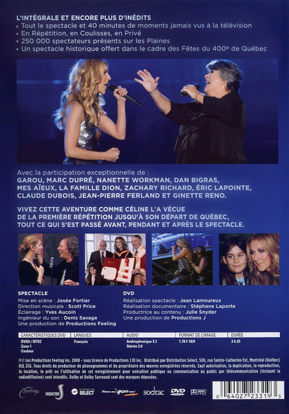 Céline Dion - Céline Sur Les Plaines | Les Productions Feeling Inc. (PFDVD-2331) - 2