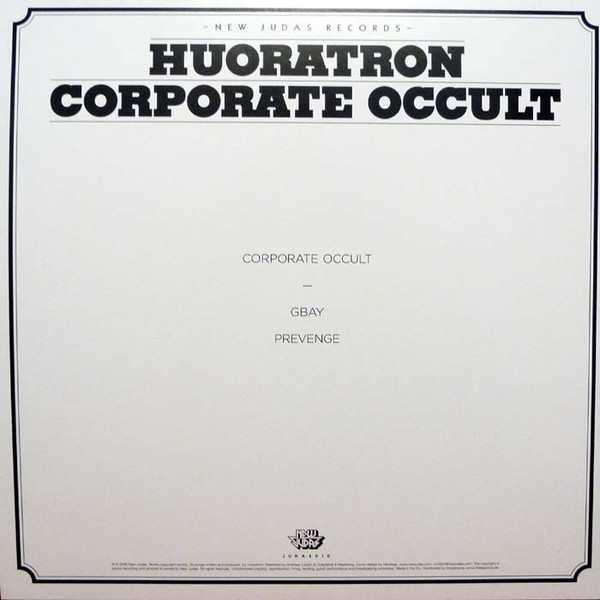 Huoratron - Corporate Occult | New Judas (JUDAS010) - 2