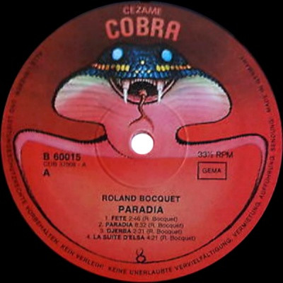 Roland Bocquet - Paradia | Cobra (B 60015) - 2