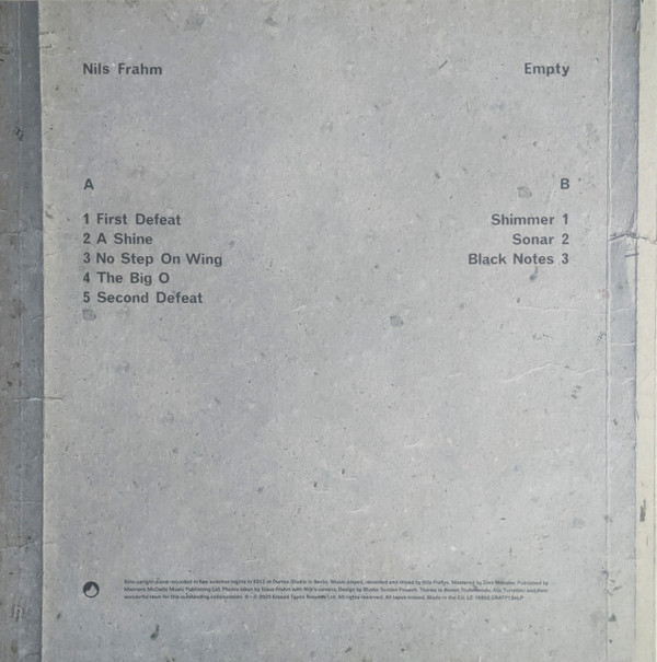 Nils Frahm - Empty | Erased Tapes Records (ERATP134LP) - 2