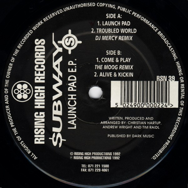 Subway - Launch Pad E.P. | Rising High Records (RSN 39) - main