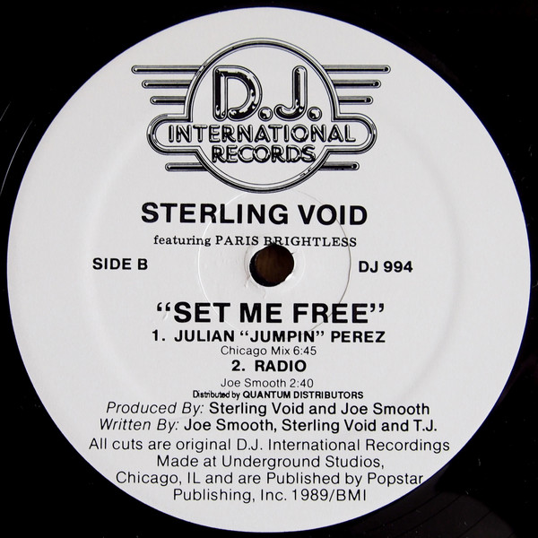 Sterling Void Featuring Paris Brightledge - Set Me Free | D.J. International Records (DJ 994) - 2